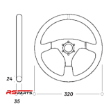 OMP Hybrid S 320 süsinikkiud seemisnahast rool