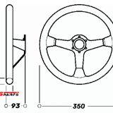 OMP 350/95 süsinikkiust seemisnahast rool