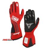 OMP One Evo-X võidusõidukindad FIA 8856-2018 – punane