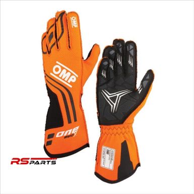 OMP One Evo-X My24 FIA 8856-2018 võidusõidukindad | Oranž/Must