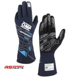 OMP Sport võidusõidukindad FIA 8856-2018 – Tumesinine/Tsüaan