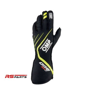OMP One Evo X Racing kindad - Must/Kollane