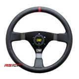 OMP WRC 350/67 nahast rooliratas - punane/must
