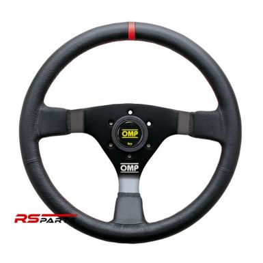 OMP WRC 350/67 nahast rooliratas - punane/must