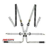 OMP One-D 2-tolline 6-punkti allapoole tõmmatav turvarihm FIA 8853-2016 – Must/Valge