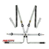 OMP One-D 2″ 6-punkti tõmmits FIA 8853-2016 turvarihm – must/valge