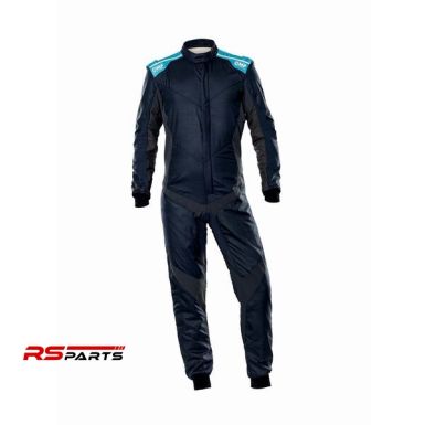 OMP One Evo X võidusõidukombe - tumesinine/tsüaan