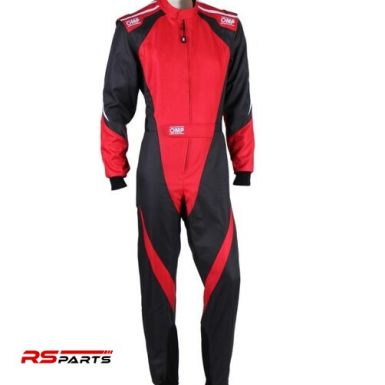 OMP KS-3X karting kombinesoon lastele - must/punane