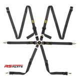 OMP One 2" 6-punkti tõmbavast koti turvarakmed FIA 8853-2016 - Must