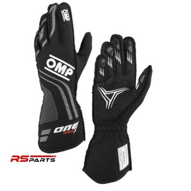 OMP One Evo-X võidusõidukindad FIA 8856-2018 - Must