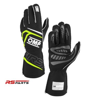 OMP First My2025 võidusõidukindad - Must/Kollane