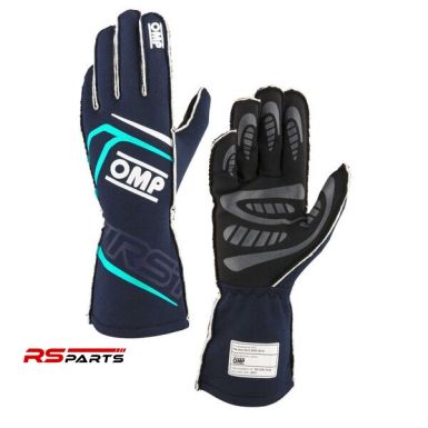 OMP esimesed võidusõidakindad - tumesinine/Tiffany