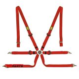 OMP One 2-tolline 6-punktiline allasikutõmbav FIA 8853-2016 turvarihm – punane