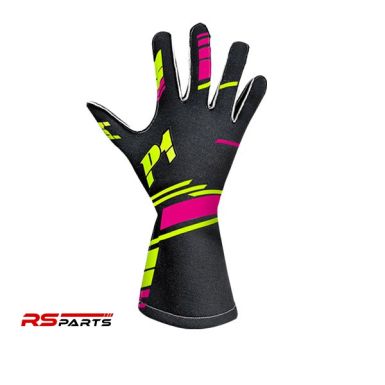 P1 kiiruse võidusõidukindad - must/fuksia